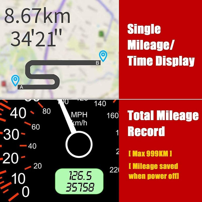 kingneed Digital Universal GPS HUD Speedometer Display GPS Head Up Dispaly Speedometer Car Truck Odometer with Over Speed Warning/Car Clock / 5.4in Large Screen KingNeed C90 - Image 5